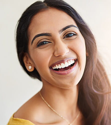 woman with a beautiful, white smile