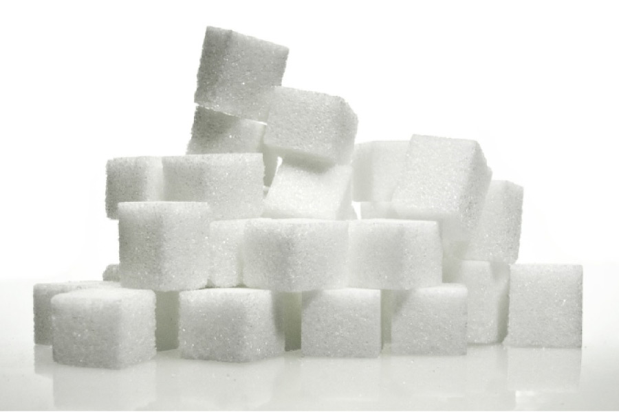 stack of sugar cubes